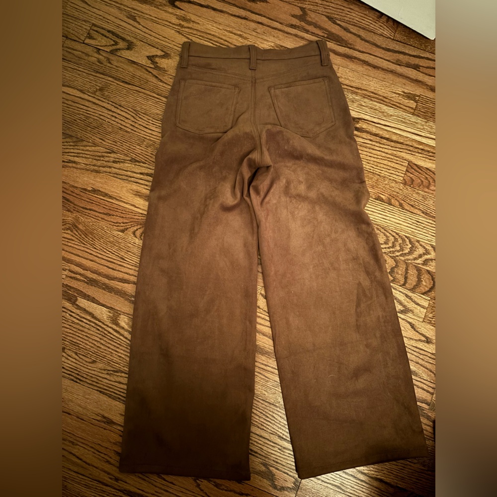 High rise wide leg faux suede pant - Picture 7 of 7